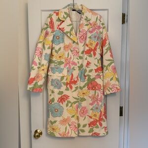 Willi Smith Floral Trench Coat